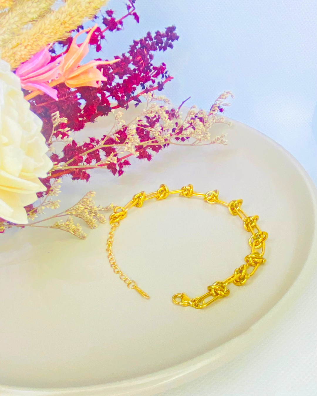 Chunky Hardware Chain Bracelet - 18K Gold Plated Titanium Steel