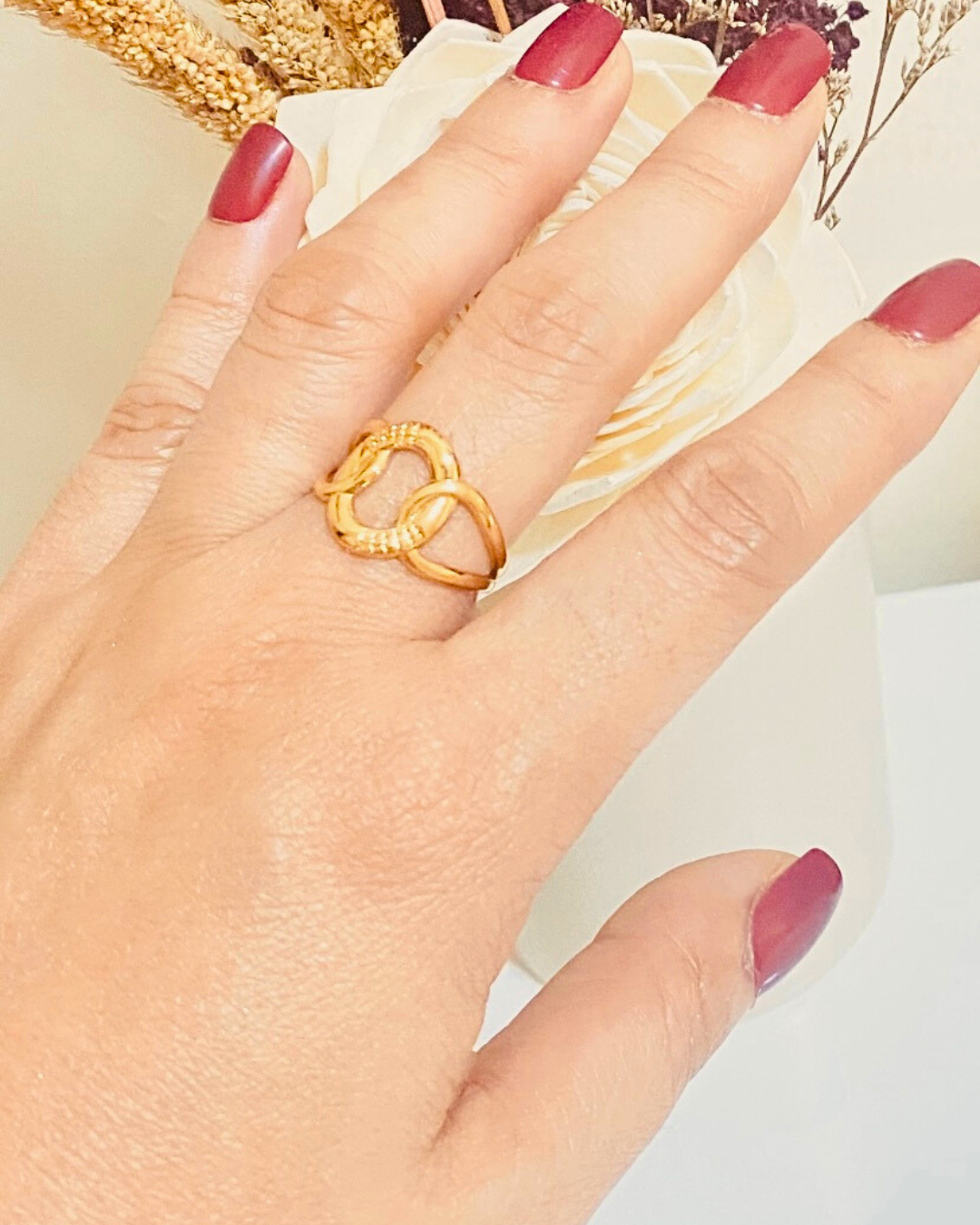 Triple Loop Adjustable Ring - 18K Gold Plated 316L Stainless Steel