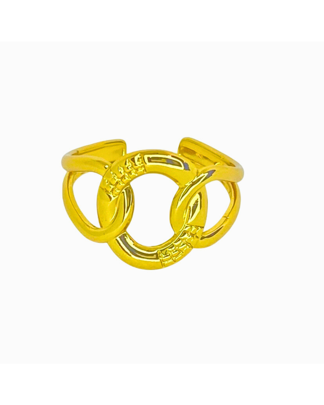 Triple Loop Adjustable Ring - 18K Gold Plated 316L Stainless Steel