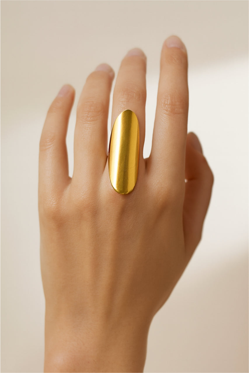 French Chic Matte Cleopatra Adjustable Ring β 18K Gold Plated 316L Stainless Steel