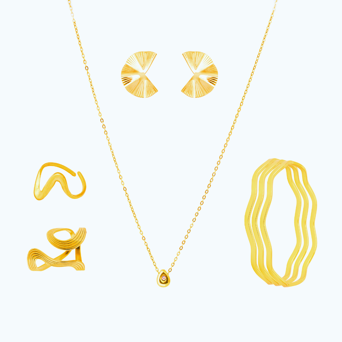 The Versatile Edit Set β Style It Your Way Collection, 18K Gold Plated Stainless Steel