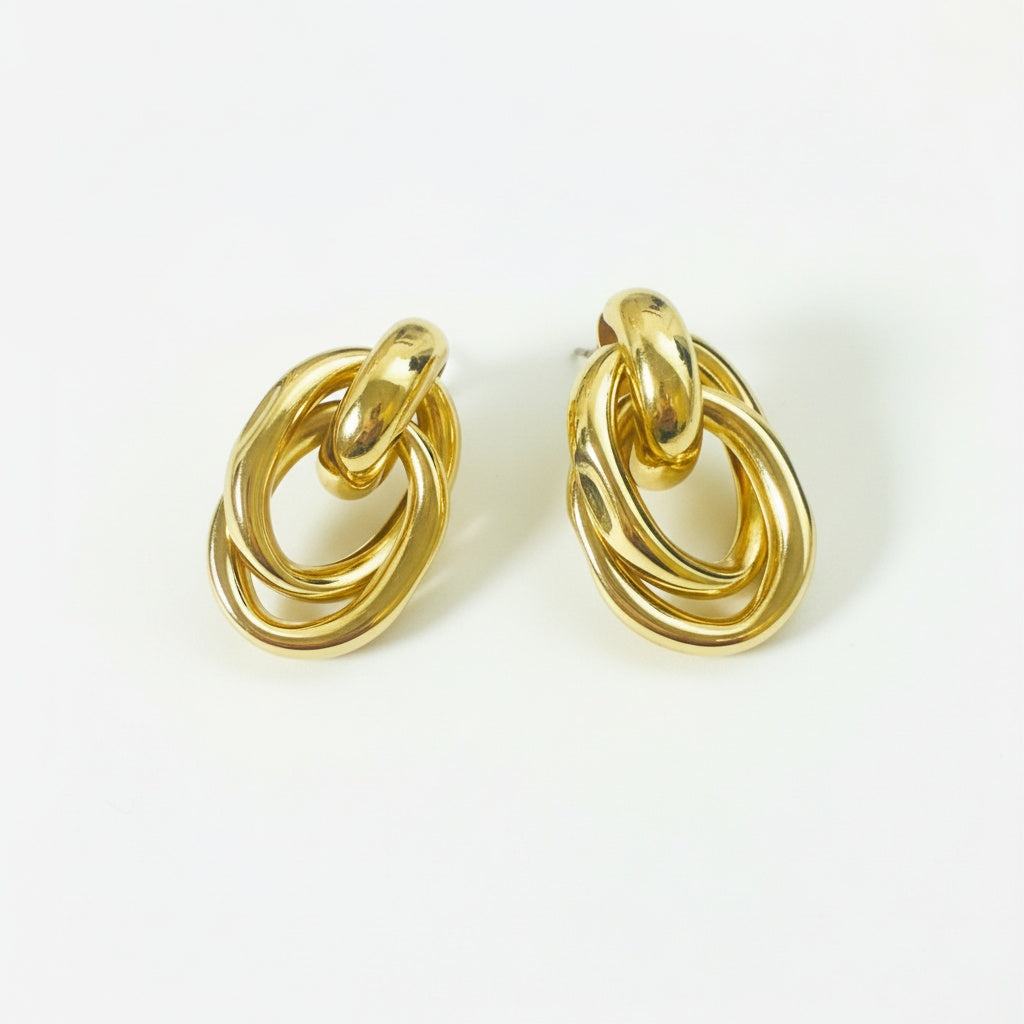 Chic Door Knocker Stud Earrings β 18K Gold Plated 316L Stainless Steel