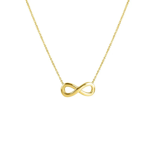 Basic Infinity Pendant Necklace – 18K Gold Plated Titanium Steel