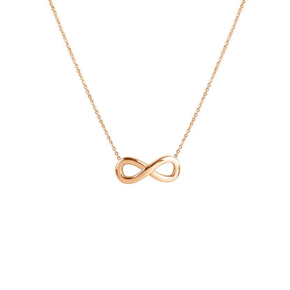 Basic Infinity Pendant Necklace – 18K Gold Plated Titanium Steel