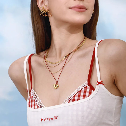 Casual Triple Layer Necklace - 18K Gold Plated 316 Stainless Steel