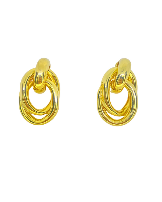 Chic Door Knocker Stud Earrings - 18K Gold Plated 316L Stainless Steel