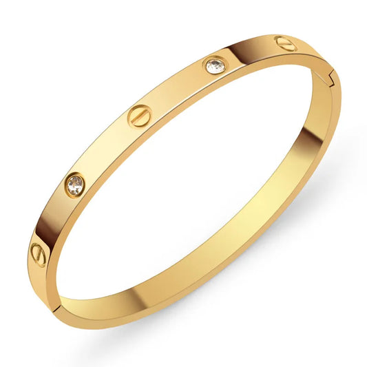 Elegant Cartier Love-Inspired Bangle – Affordable Stainless Steel Bracelet for Timeless Style