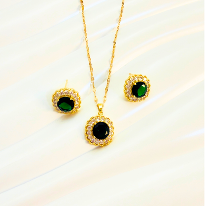 Elegant Geometric Jewelry Set – 18K Gold Plated 316 Stainless Steel