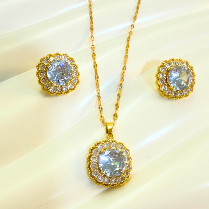 Elegant Geometric Jewelry Set – 18K Gold Plated 316 Stainless Steel