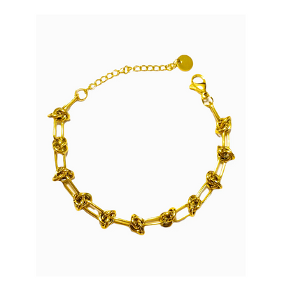 Trendy & Modern Hardware Chain Bracelet – 18K Gold Plated Titanium Steel