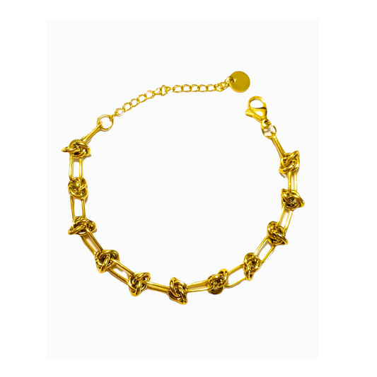 Trendy & Modern Hardware Chain Bracelet – 18K Gold Plated Titanium Steel
