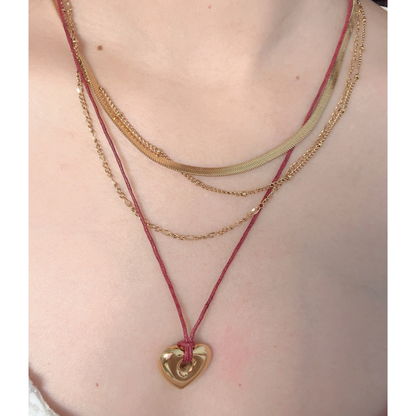Casual Triple Layer Necklace – 18K Gold Plated 316 Stainless Steel