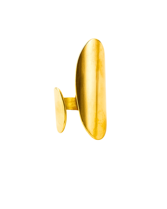 French Chic Matte Cleopatra Adjustable Ring – 18K Gold Plated 316L Stainless Steel