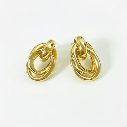 Chic Door Knocker Stud Earrings – 18K Gold Plated 316L Stainless Steel